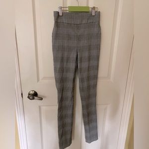 Stretchy grey plaid dress pants (XXS petite)